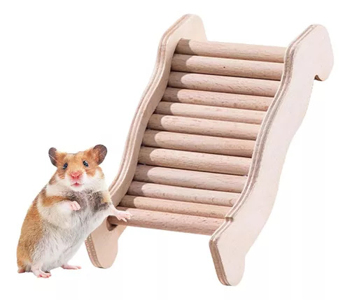 COLLBATH Hamster Escada De Escalada Pequena Plataforma Para Animais De  Estimação Chinchila Brinquedos Escada Decorativa Brinquedo Balanço De  Madeira Acessórios Para Animais De Estimação