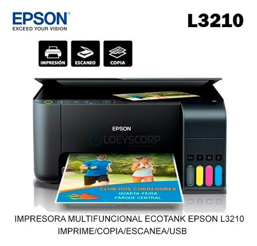 Imagen 6 de 6 de Impresora Multifuncional Epson L3210 Tinta Continua Usb
