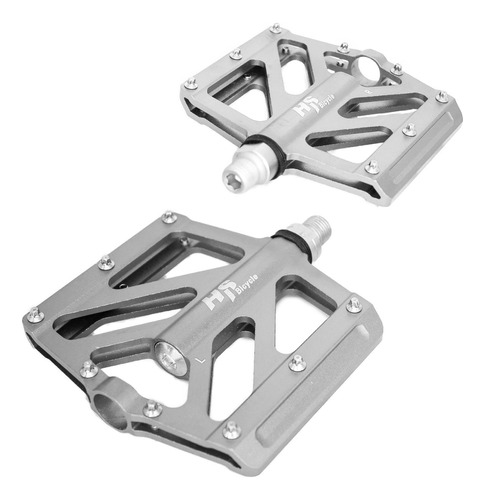 Pedales Para Bicicleta Bmx 1/2 Aluminio Plata Alnc-2014 Hs