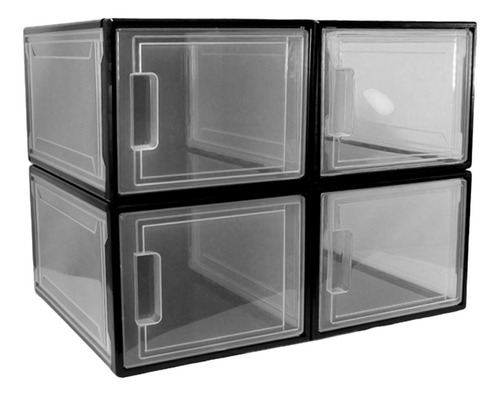 Zapatera Organizador Calzado Apilable 37x26x20cm 4 Piezas Color Multicolor