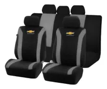 Comprar Funda Cubreasiento Tela Negro Gris Bordado Logo Chevrolet