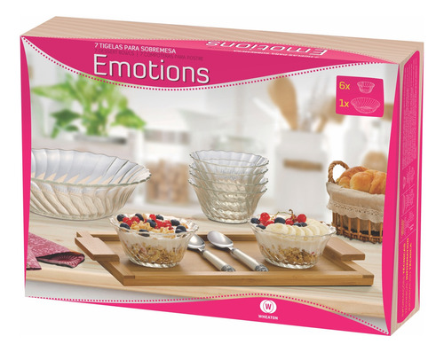 Conjunto de 7 Tigelas de Vidro para Sobremesa Wheaton Emotions