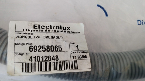 Imagen 4 de 5 de Manguera De Desague Agua Lavadora Electrolux. Top30.