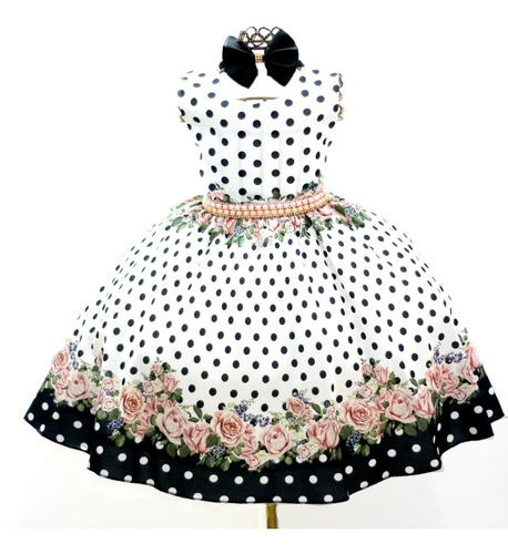 Vestido Festa Infantil Floral Luxo 1 A 16 Ano Preço De Custo