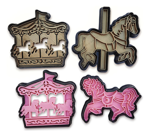Cortante Para Galletas Carrusel X4 Kit1