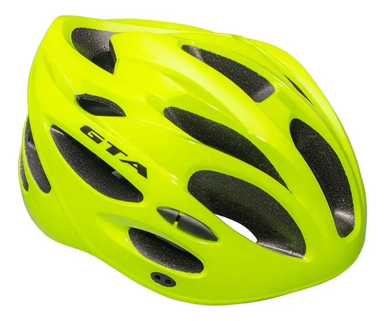 Capacete Inmold Gta Start Mtb G/m Com Sinalizador Cor Amarelo Tamanho 58-62