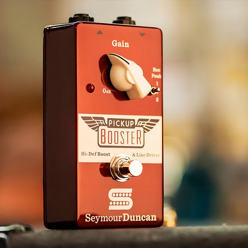 Pedal Seymour Duncan Pickup Booster, control de ganancia, color vino