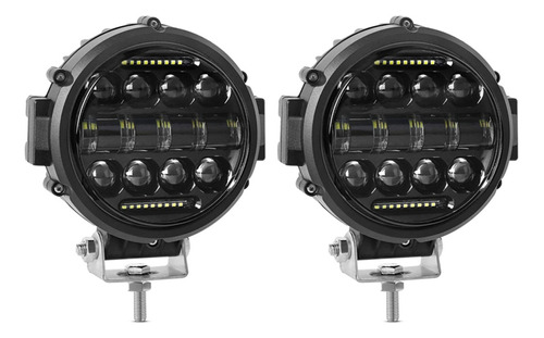 Luz De Trabajo Led, 2 Luces De Trabajo Led Redondas, 60 W, C