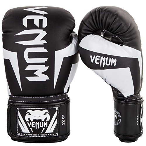 Venum Elite Guantes De Boxeo, Negro / Blanco, 10 Oz