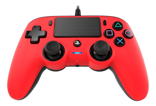 Imagen 1 de 6 de Control joystick Nacon Wired Compact Controller for PS4 negro y rojo