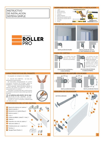 Imagen 9 de 10 de Cortina Roller Blackout 94x160cm Standard Roller Rollerpro