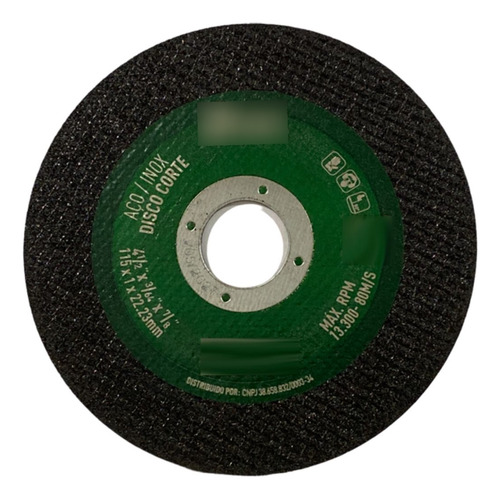 Disco De Corte 4.1/2 X 6,0 Para Esmerilhadeira Kit 10 Pçs Cor Verde