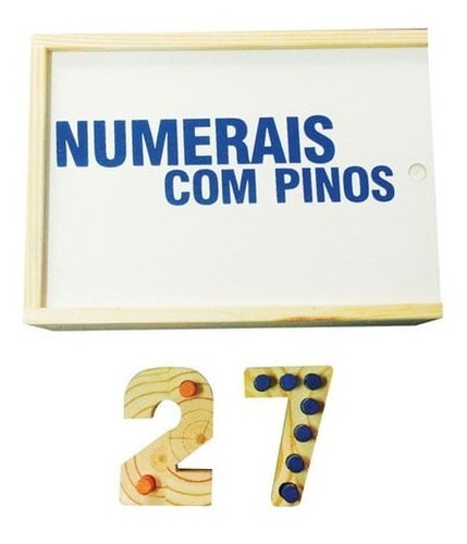 Numerais Com Pinos Em Madeira