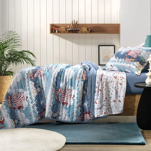 comprar Jogo De Colcha Malha 100% Algodão Altenburg Nautico Casal