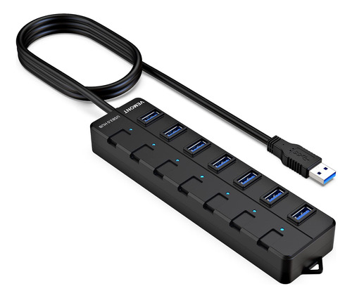 Concentrador Usb, Concentrador Usb De 7 Puertos, Divisor Usb