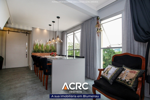 Imagem 3 de 19 de Acrc Imóveis - Apartamento Duplex Semimobiliado Com Ar Condicionado Para Venda No Bairro Ponta Aguda - Ap04019 - 68876497