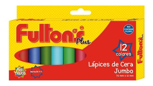 Lápices De Cera Jumbo 12 Unidades Fultons