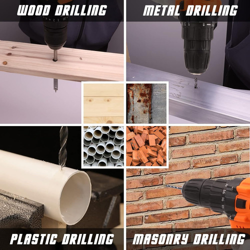 Juego Brocas Para Madera Metal Mampostería Cemento Destllad