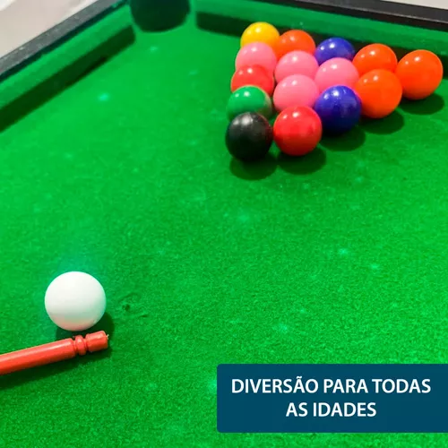 Brinquedo Jogo Mini Mesa De Bilhar Snooker Sinuca Infantil