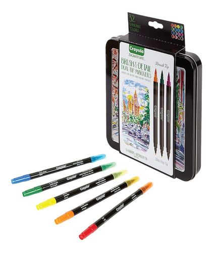Marcadores Brush & Detail Dual Tip Para Lettering - Crayola