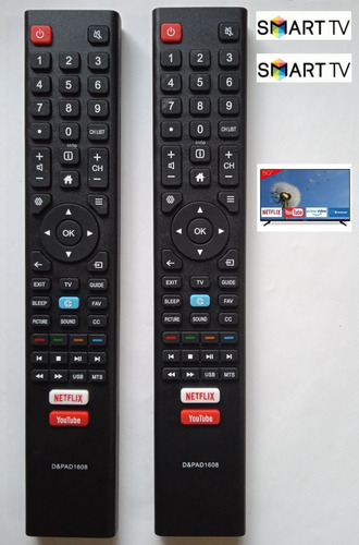 Control Remoto  Tv-7473siragon Smart Tv 