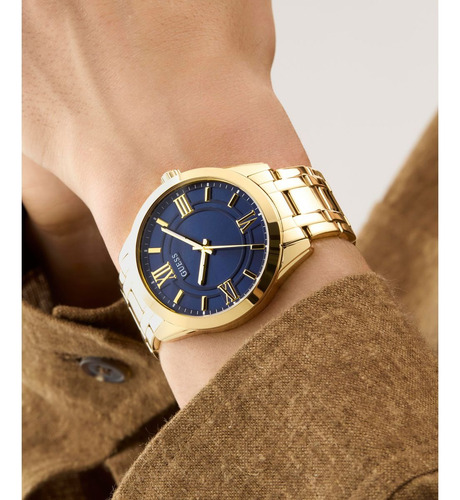 Reloj Guess Elliot Dorado Azul Hombre