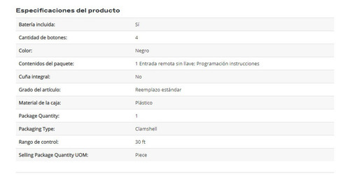 Control Transmisor Alarma Oem: 8s4z15k601a