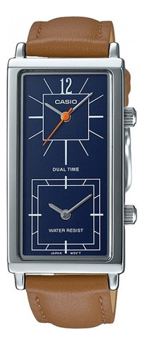 Relógio Feminino Casio Quadrado Dual Time Ltp-e151l-2bdf
