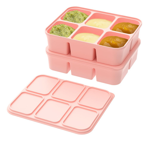 2 Bandejas Para Cubitos Hielo Silicona Con Tapas Extraíbles