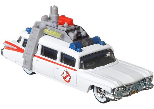 Cochecitos Hot Wheels Premium Ghostbusters Ecto-1, color blanco
