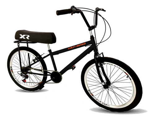  Maria Clara Bikes Mob Bicicleta Aro 24 con asiento móvil de 6 velocidades, tipo BMX Am, color negro