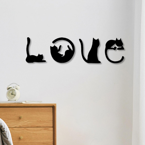 4 Peças De Metal Para Montagem Na Parede, Decoração Amor,