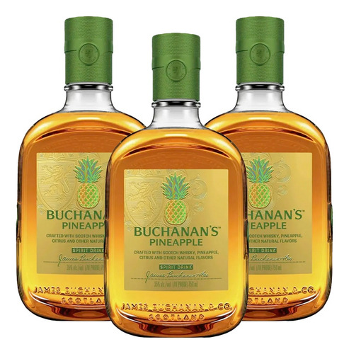 Paquete De 3 Whisky Buchanans Pineapple 750 Ml