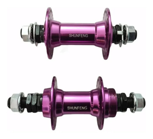 Mazas Bmx 48a Aluminio Eje 14mm Colores Shunfeng