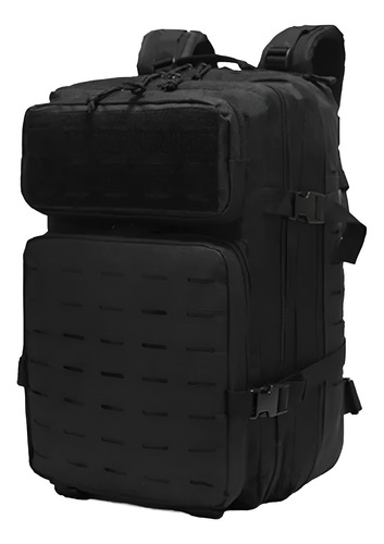 Mochila Tactica Militar Importadas 45lts Panzer Impermeables Negro Lisa