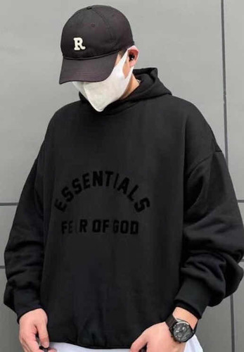 Sudadera Hoodie Essentials Fear Of God Hype Talla Xs Black