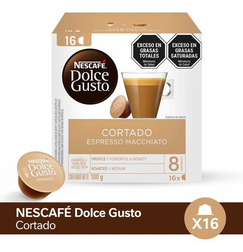 3 Cajas X16 Capsulas Cortado Espresso Dolce Gusto Nescafe