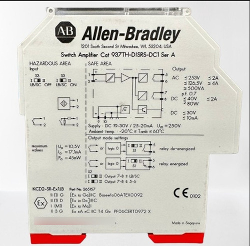 937th-disrs-dc1 Barrera Intrínsecamente Segura Allen Bradley