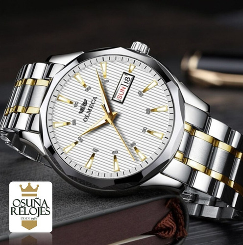 Relógio Masculino Luxo Original Dourado Prata Pronta Entrega
