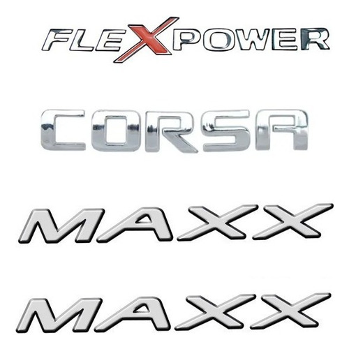 Emblemas Corsa+ Flex Power Resinado+ (2) Maxx Resinado2008..