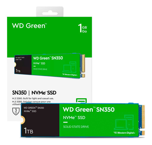 Disco Solido Ssd Interno Wd Green Sn350 1tb M.2 2280 Pcie3.1