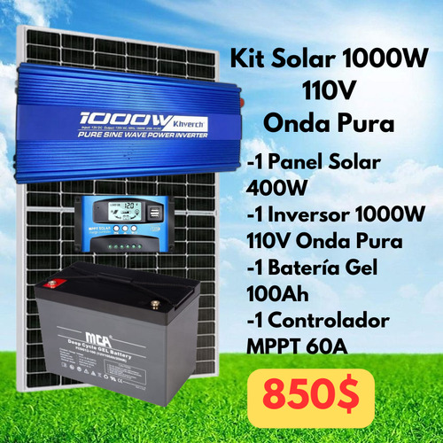 Kit Solar 1000w Onda Pura 110v Tienda Física