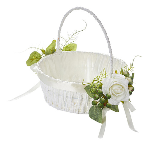 Cesta De Flores Para Niña, Cesta De Encaje Para , Estilo B