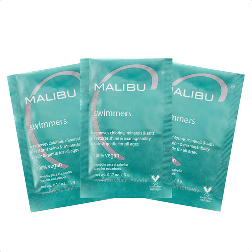 Malibu C Swimmers Wellness Hair Remedio (3 Paquetes) - Prev.