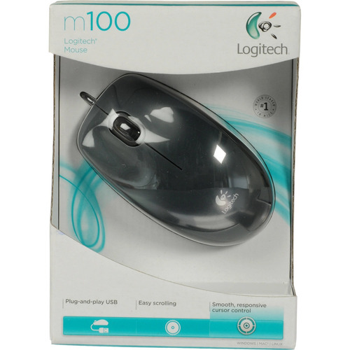 Mouse Logitech M100 Usb Negro Optico 1000dpi Para Pc