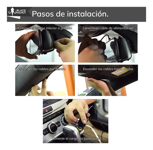 Espejo Retrovisor Dashcam Video Frontal Reversa Automóvil
