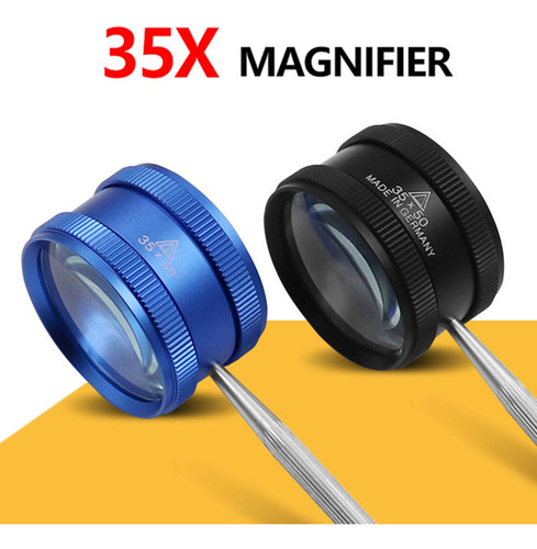 Portátil 35x Lupa De Mano Inastillable 55 Mm Lente De Lupa