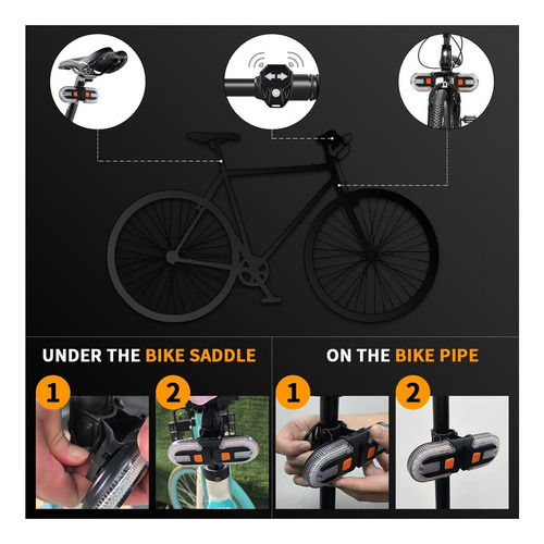 Luz Trasera De Bicicleta De Bicicleta Teguangmei 2pcs Con De