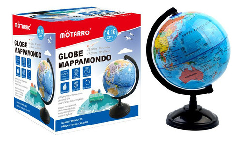 Globo Terraqueo Plastico Giratorio Con Base 14.2cm