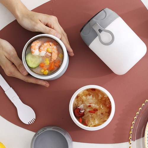Recipiente Térmico Para Gachas De Desayuno, Taza Térmica Par